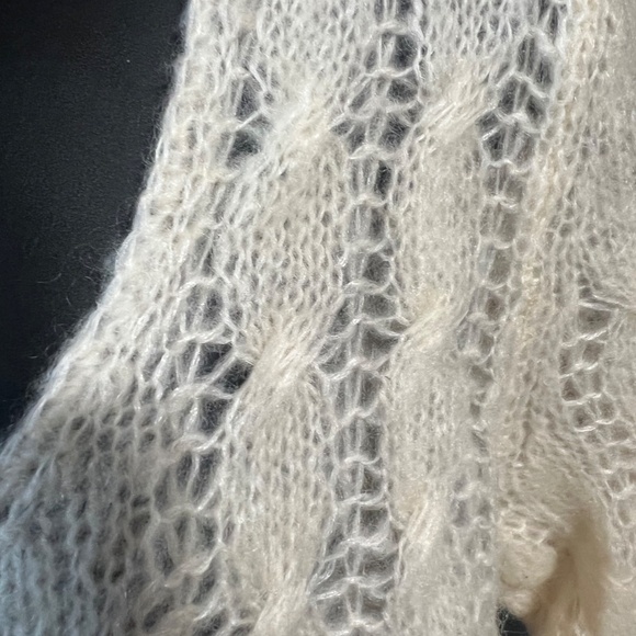 Express Sweaters Set Pink and Cream Size M Mohair angora Cable  Vintage EUC - Picture 7 of 16